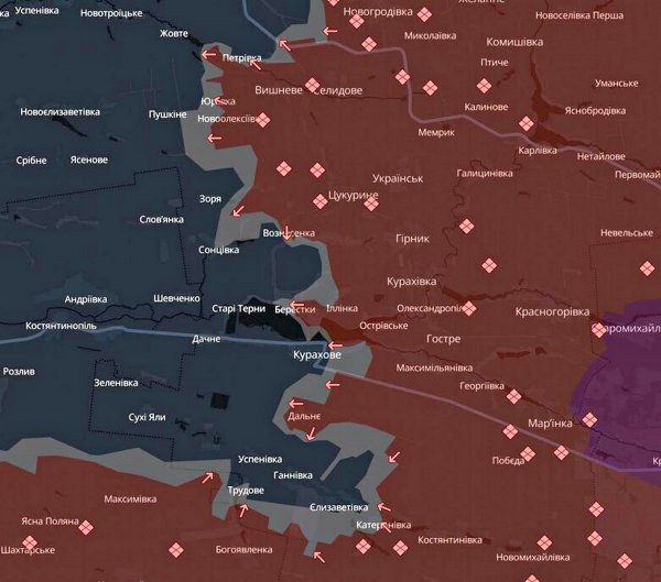 O exército de Putin foi capaz de avançar na direção de Kurakhovsky — DeepState (MAP)