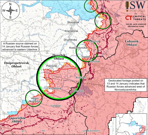 ISW analisou os objetivos da ofensiva do exército de Putin na região de Dnepropetrovsk (MAP)