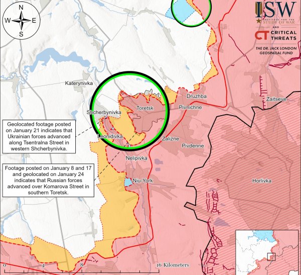 Analistas do ISW confirmaram o sucesso das Forças Armadas Ucranianas na direção de Toretsk (MAPA)