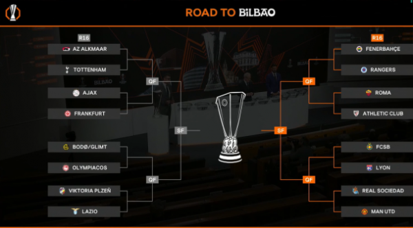 dovbik reconheceu a rival: os resultados do draw 1//> </p>
<h2> <strong> playoffs de calendário da Liga Europa </strong> </h2>
<ul>
<li> Matches das finais de 1/8: 6 e 13 de março de 2025 </li>
<li> Matches de 1/4 das finais: 10 e 17 de abril de 2025 </li>
<li> Matches de 1/2 final: 1 e 8 de maio 2025 </li>
<li> Final: 21 de maio de 2025 (Bilbao) </li>
</ul>
<p><!--noindex--></p>
<p><a rel=