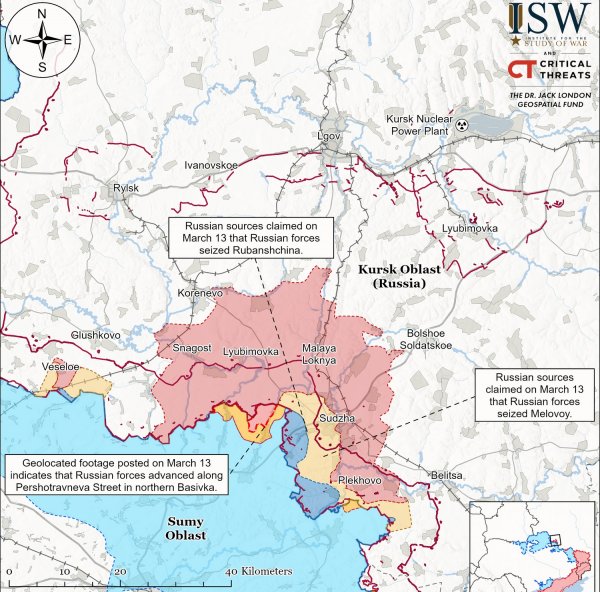 O ISW relatou como a situação na região de Kursk mudou (MAP)