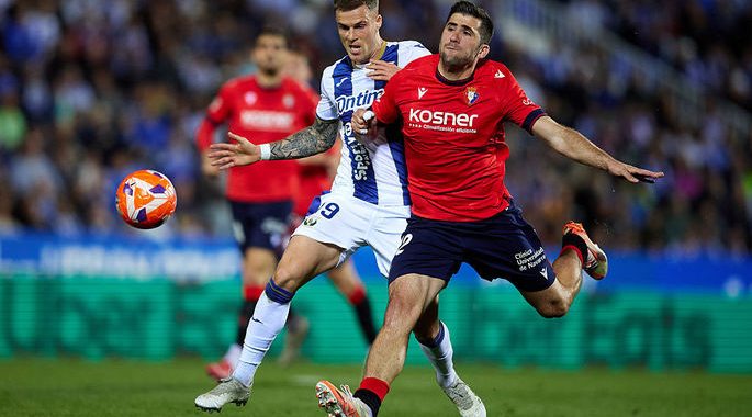 Exemplo. Leganés – Osasuna 1:1. Empate entre meio da tabela e azarão