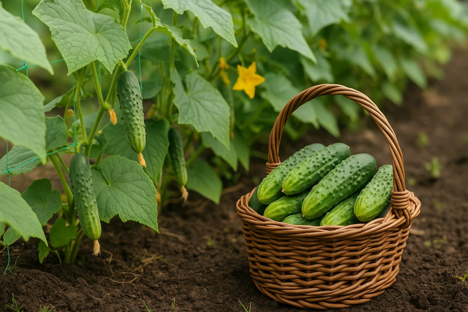 Descubra como cultivar pepinos sem químicos e garantir uma colheita abundante com métodos naturais e rega adequada.