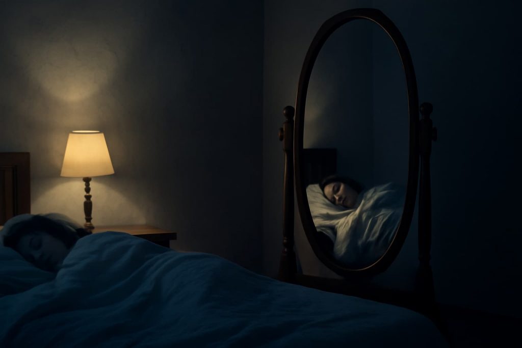 Dormir em frente ao espelho pode afetar o sono, causar ansiedade e desequilíbrio energético. Saiba como evitar esses problemas.