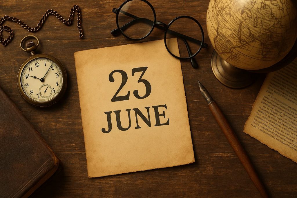 Descubra os eventos marcantes, aniversários de figuras notáveis e curiosidades históricas que aconteceram em 23 de junho.