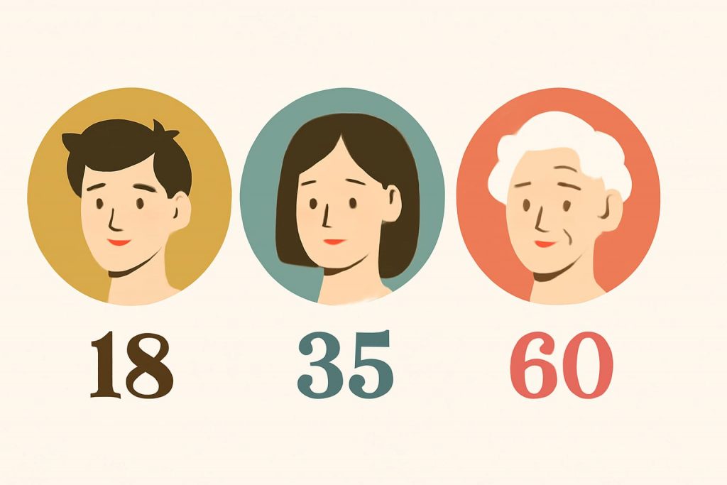 Determine sua idade interior: você realmente tem 18, 35 ou 60 anos?