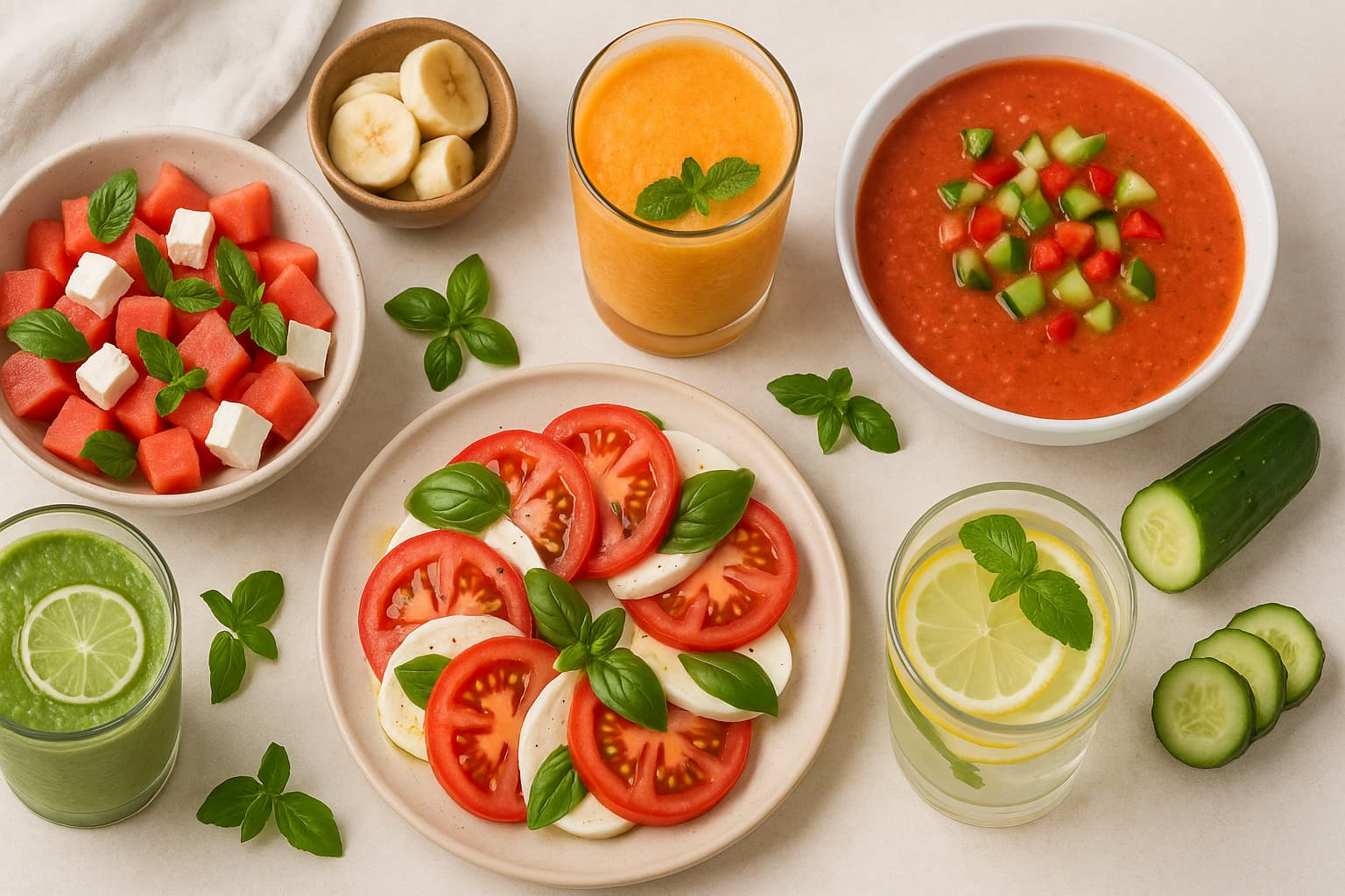 Sopas frias, smoothies, saladas: receitas de verão com benefícios