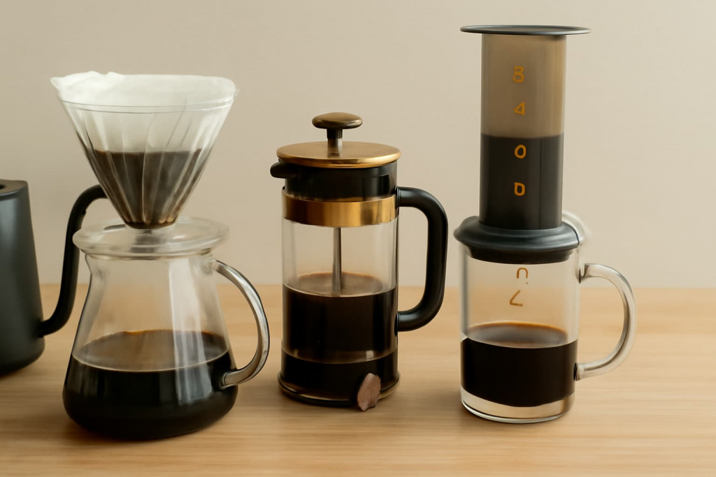 Métodos alternativos de preparo de café