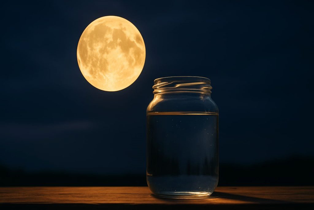 Como carregar água durante a lua cheia