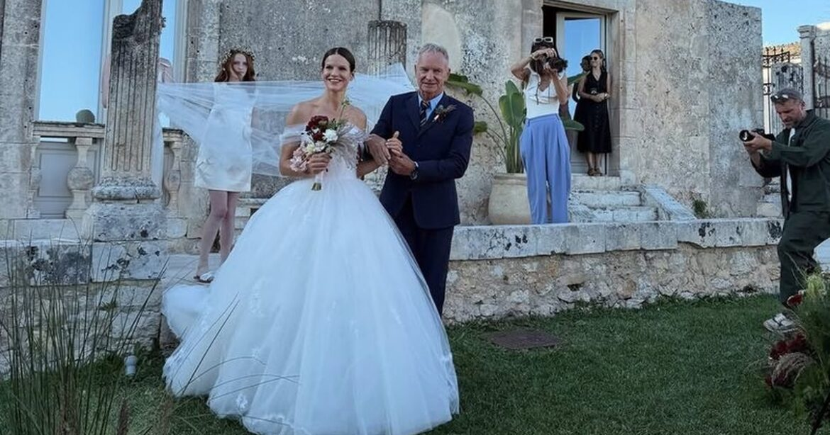 Casamento de Kate Sumner: como Sting levou a filha ao altar em Noto