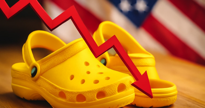 Queda das ações da Crocs: empresa perde quase 30% devido a impostos
