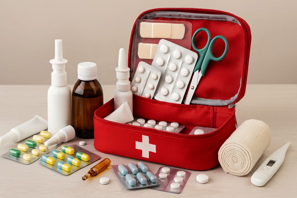 Descubra o que incluir no kit médico de viagem. Lista de remédios e itens essenciais para garantir segurança e saúde durante a jornada.