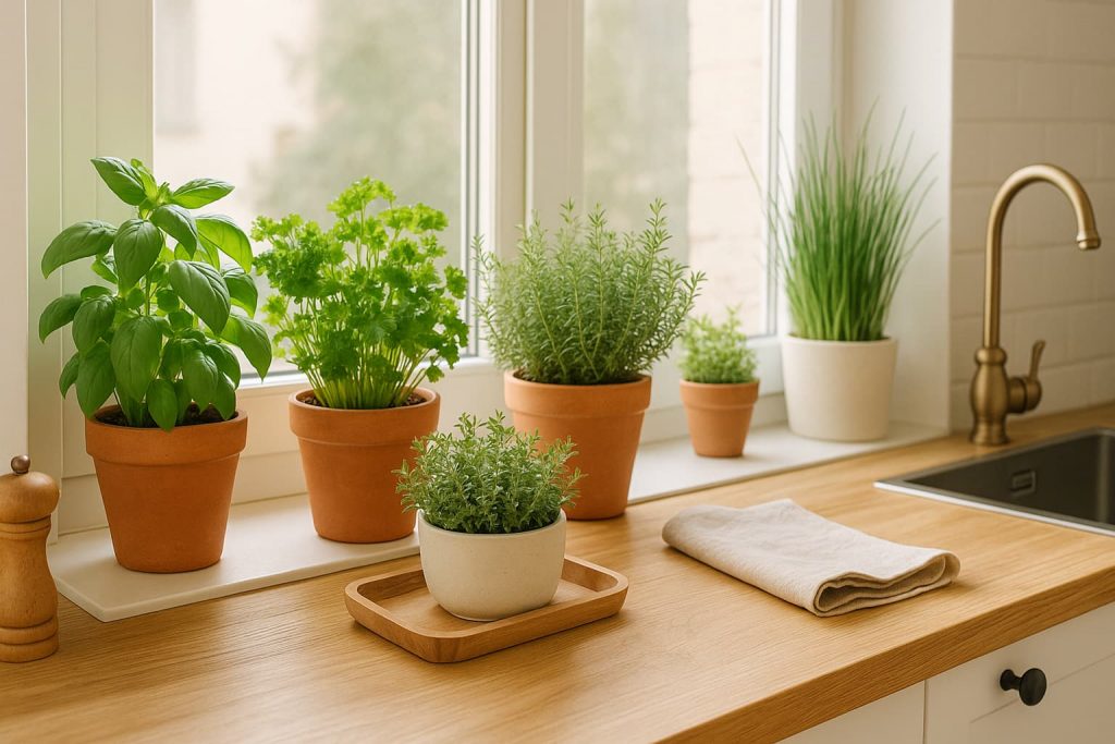 Aprenda como montar um mini-jardim na cozinha e ter ervas frescas o ano todo. Dicas práticas de cultivo, iluminação e cuidados essenciais.