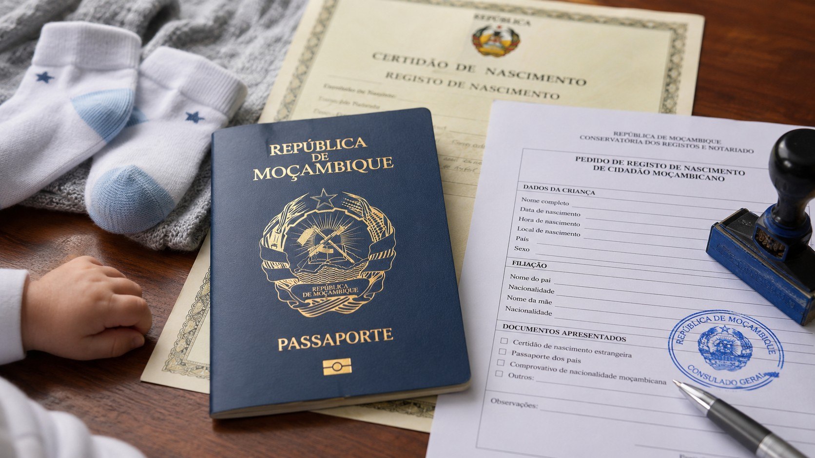 Saiba como registar uma criança nascida fora de Moçambique, quais documentos levar ao consulado, como declarar a nacionalidade e obter o assento de nascimento moçambicano válido no país, sem atrasos.