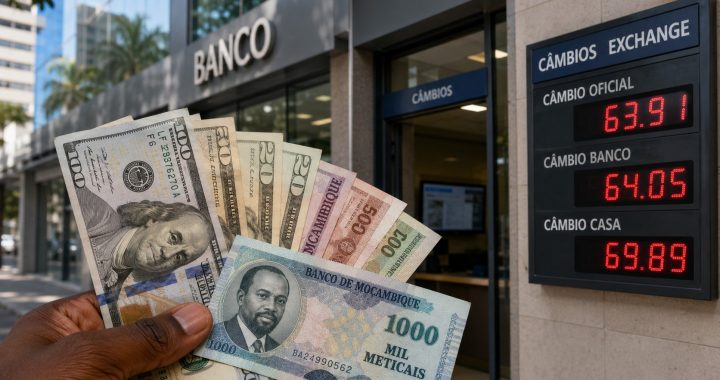 Dólar vale 63,91 meticais, mas casas de câmbio cobram mais: entenda a diferença