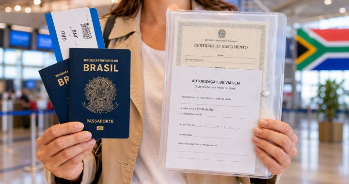Viagem com crianças para a África do Sul em 2026: documentos exigidos na imigração