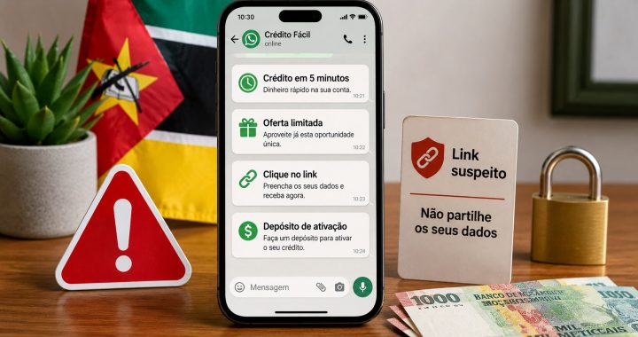 Empréstimo no WhatsApp em Moçambique: cinco sinais de fraude antes de enviar documentos