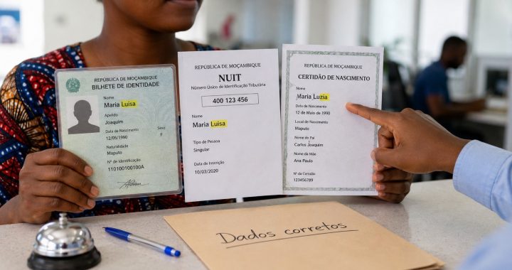 Nome diferente no BI, NUIT e certidão de nascimento: como corrigir os documentos em Moçambique