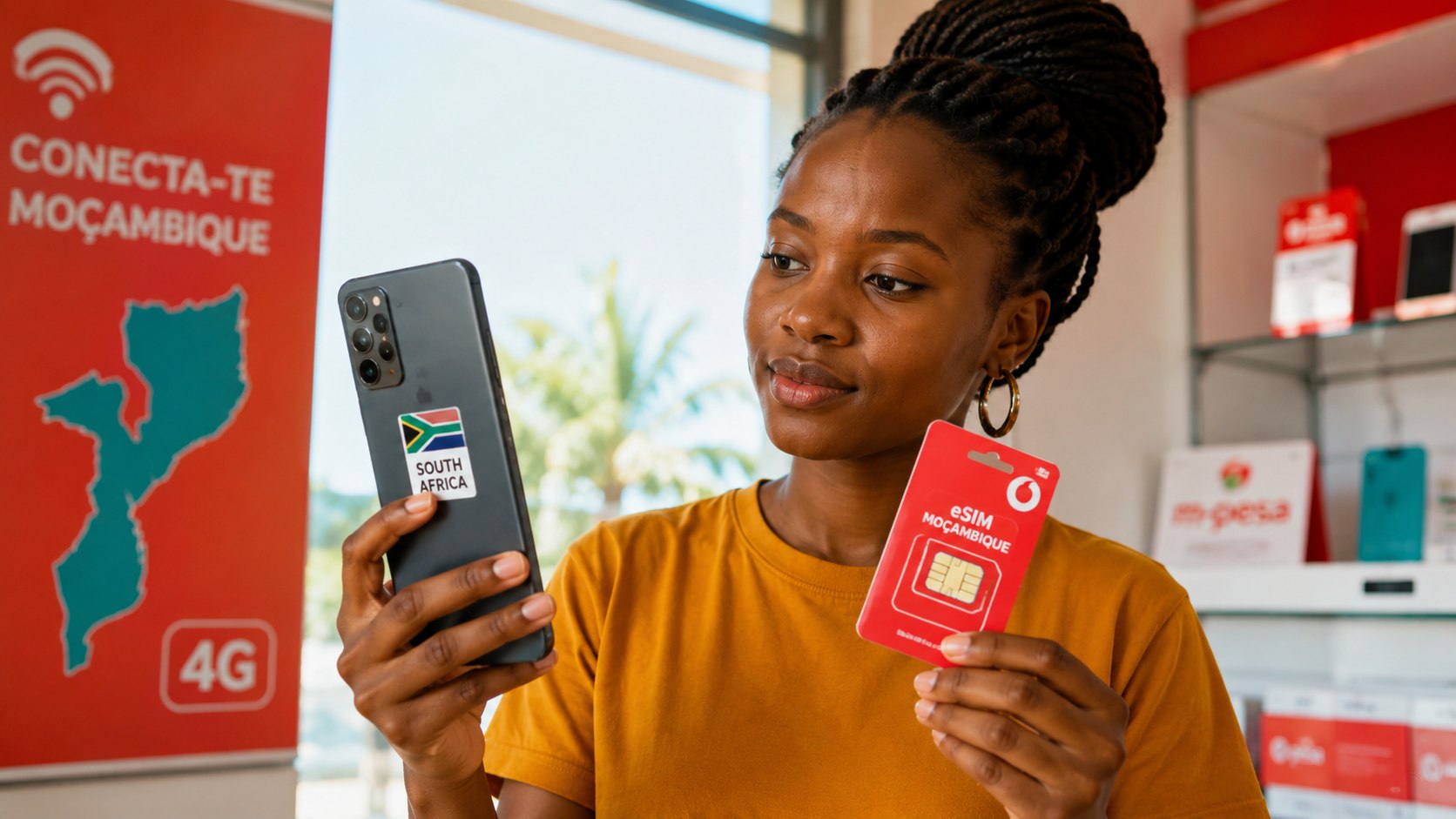 Telemóvel comprado na África do Sul funciona em Moçambique? Saiba verificar rede, SIM lock, eSIM, IMEI, garantia e compatibilidade antes de usar Vodacom, Movitel ou Tmcel no país com segurança móvel.