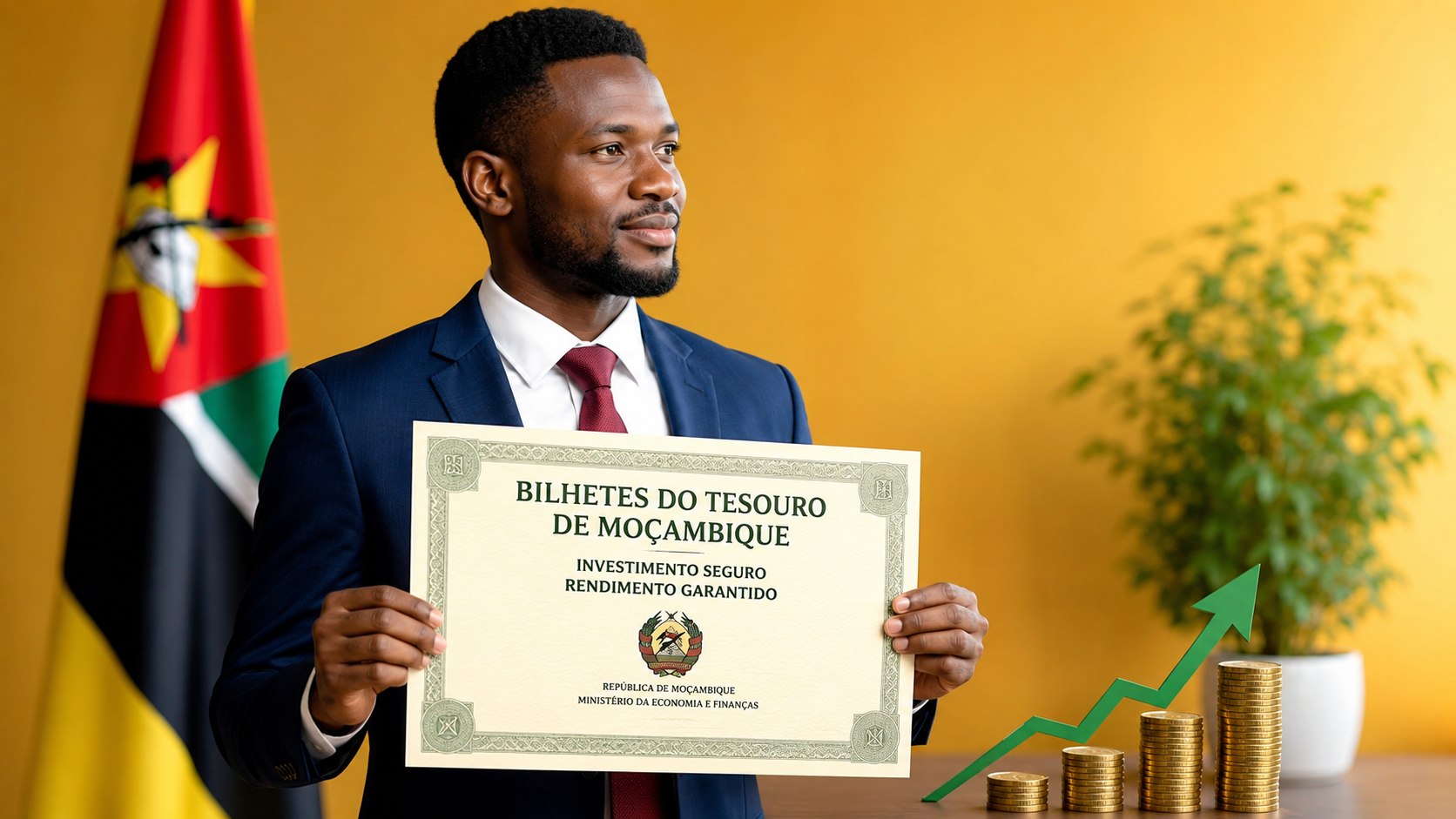 Bilhetes do Tesouro em Moçambique em 2026: veja quanto é preciso para investir, taxas de 91, 182 e 364 dias, rendimento estimado, requisitos bancários e como funciona a subscrição dos BTs nos bancos.