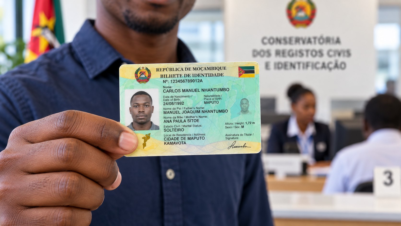 BI caducado em Moçambique em 2026: saiba onde renovar, documentos necessários, taxas confirmadas, prazo de entrega e regras para pedir um novo Bilhete de Identidade.