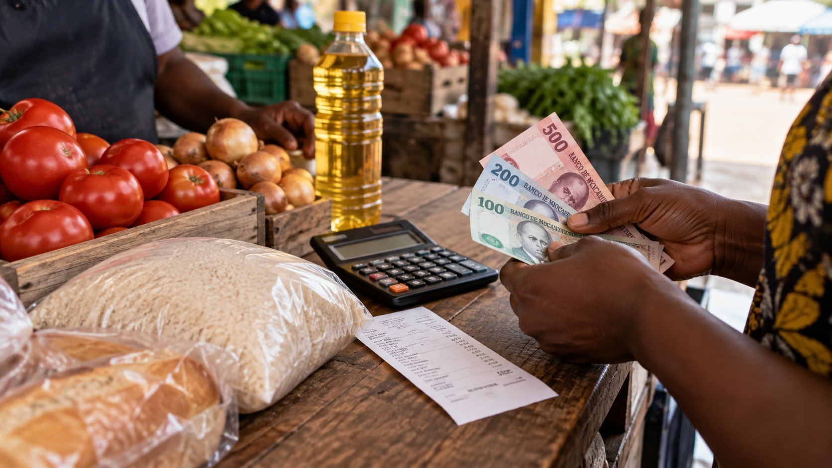 Inflação em Moçambique caiu para 6,45% em Agosto de 2026. Veja preços que baixaram, produtos que ficaram mais caros e onde o custo de vida continua pressionado.